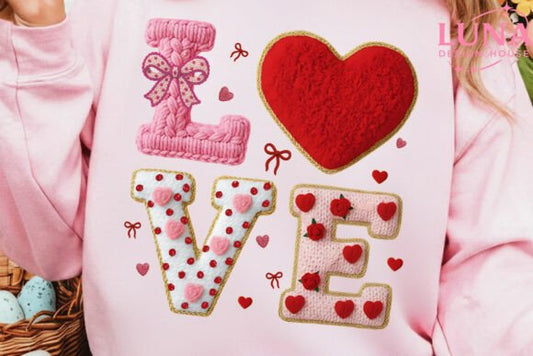 Faux love yarn ❤️  dtf transfer