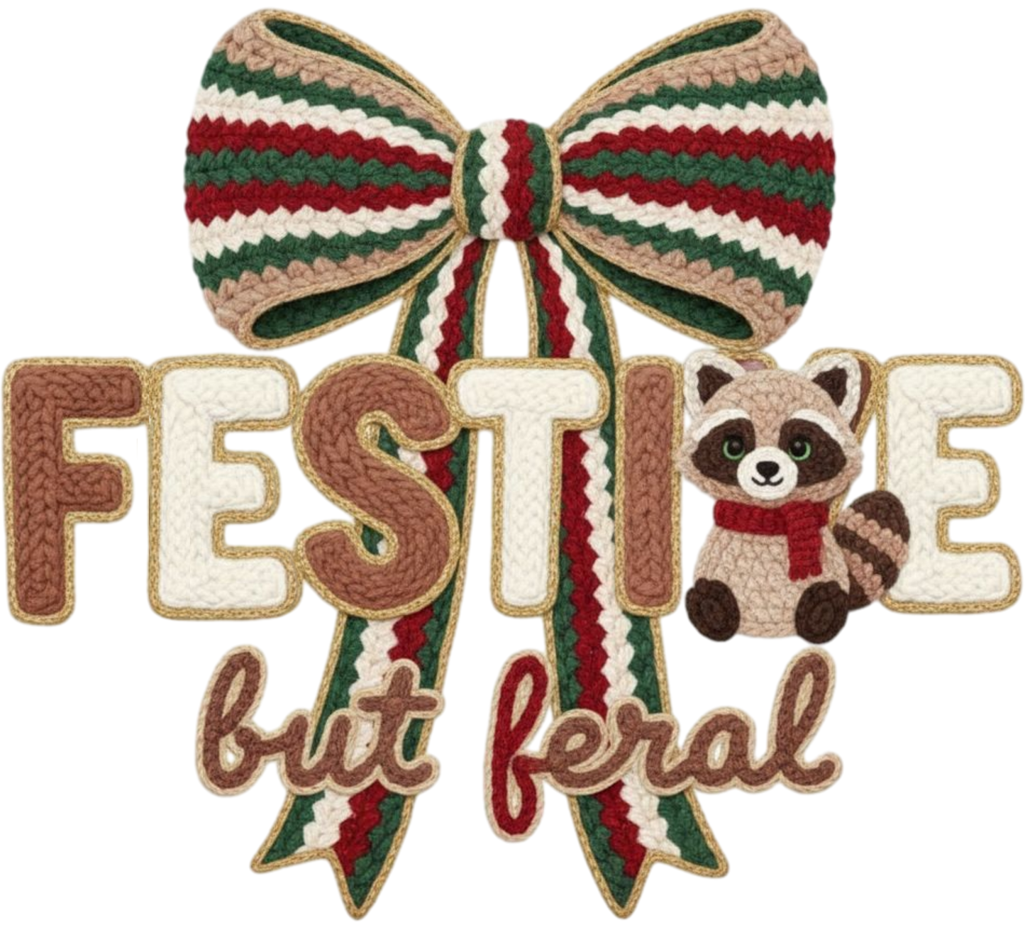 Festive but feral faux yarn - Hur&Co.