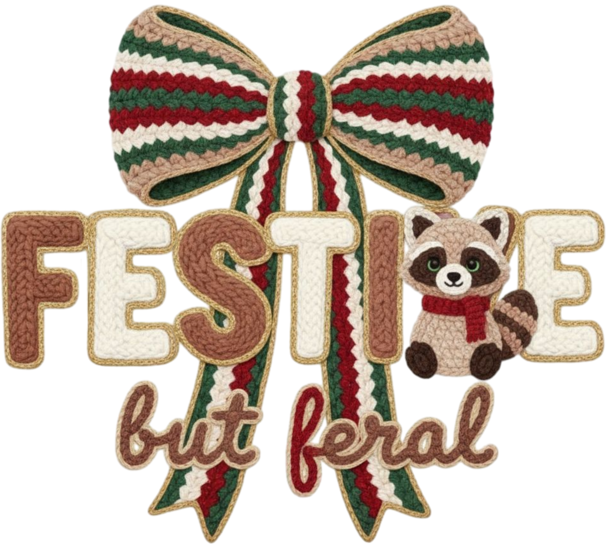 Festive but feral faux yarn - Hur&Co.