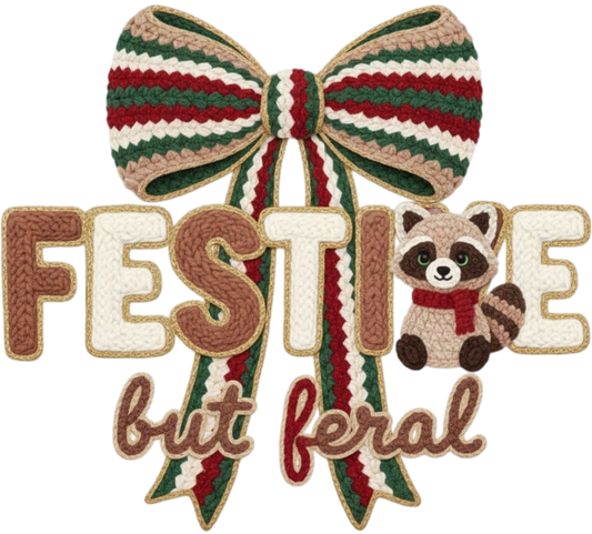 Festive but feral faux yarn