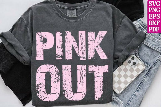 distressed pink out