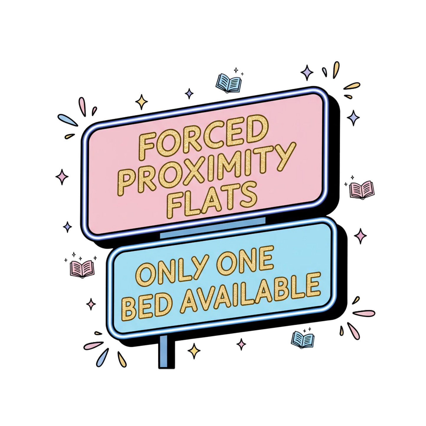 Forced proximity only one bed Uv DECAL (4in)