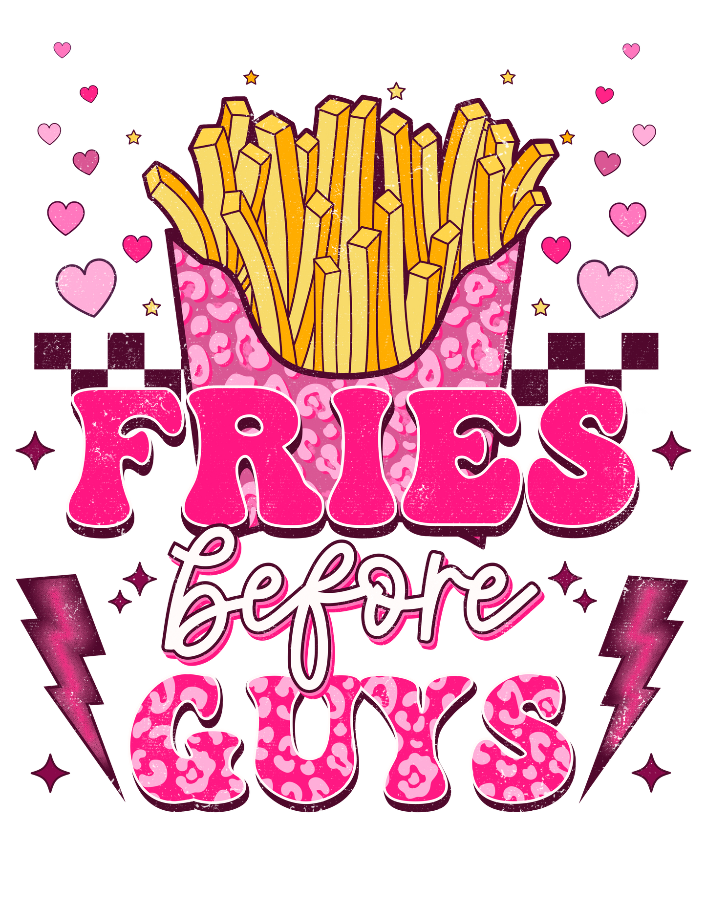 Fries before guys grunge dtf transfer