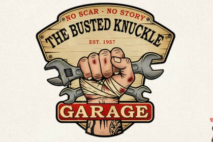 The busted knuckle garage Dtf transfer