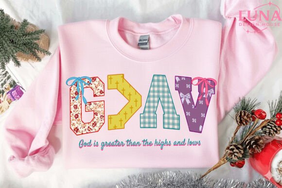 God is greater patchwork dtf transfer