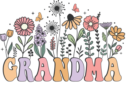 Grandma retro flowers