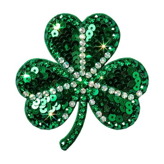 DTF TRANSFER FAUX SEQUIN SHAMROCK