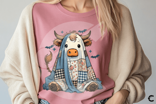 Halloween Cow vintage denim