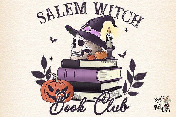 Salem witch book club dtf transfer