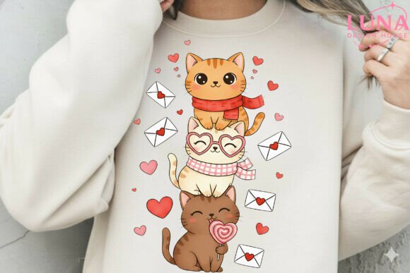 Stacked love 😸 cats ❤️ dtf transfer