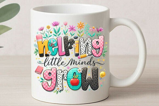 (4in) helping little minds grow uv decal