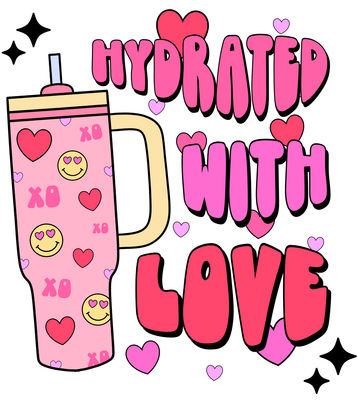 hydrated with love Dtf transfer