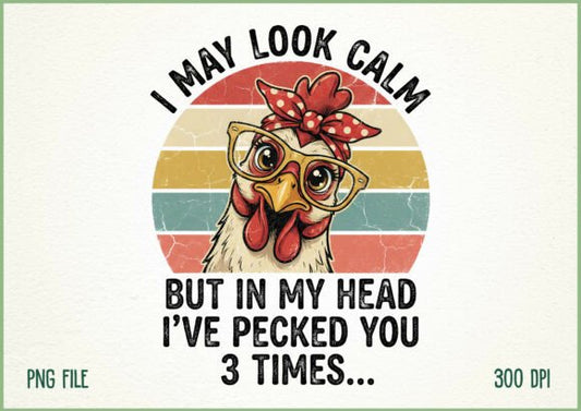 I may look calm dtf transfer