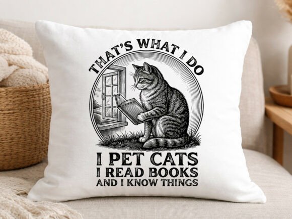 I pet cats I read books dtf transfer