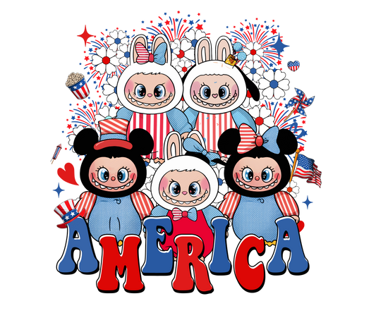 America Labubu red white & blue