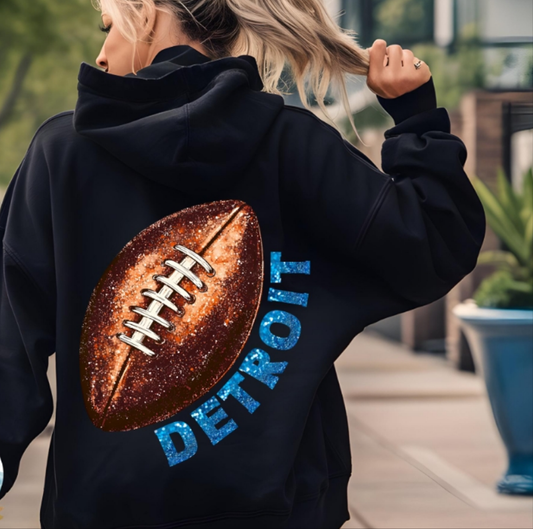 Faux Glitter DETROIT FOOTBALL