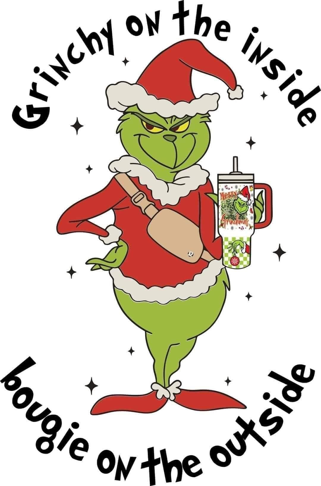 Inside  Grinch dtf transfer