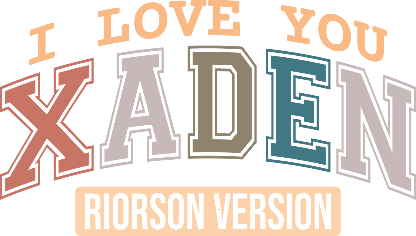 I love XADEN RIORSON VERSION set DTF transfer