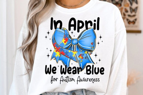 In April we wear blue for autism awareness