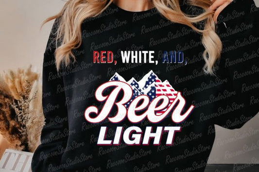 Red white & beer light DTF TRANSFER