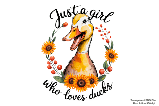Just a girl who loves ducks dtf transfer