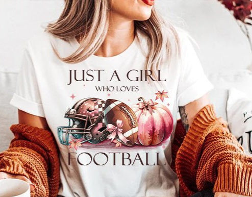 Just a girl who loves football dtf transfer