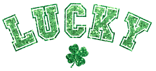 Lucky faux sequin Dtf transfer