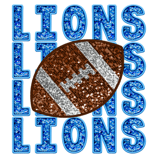 Faux glitter lions