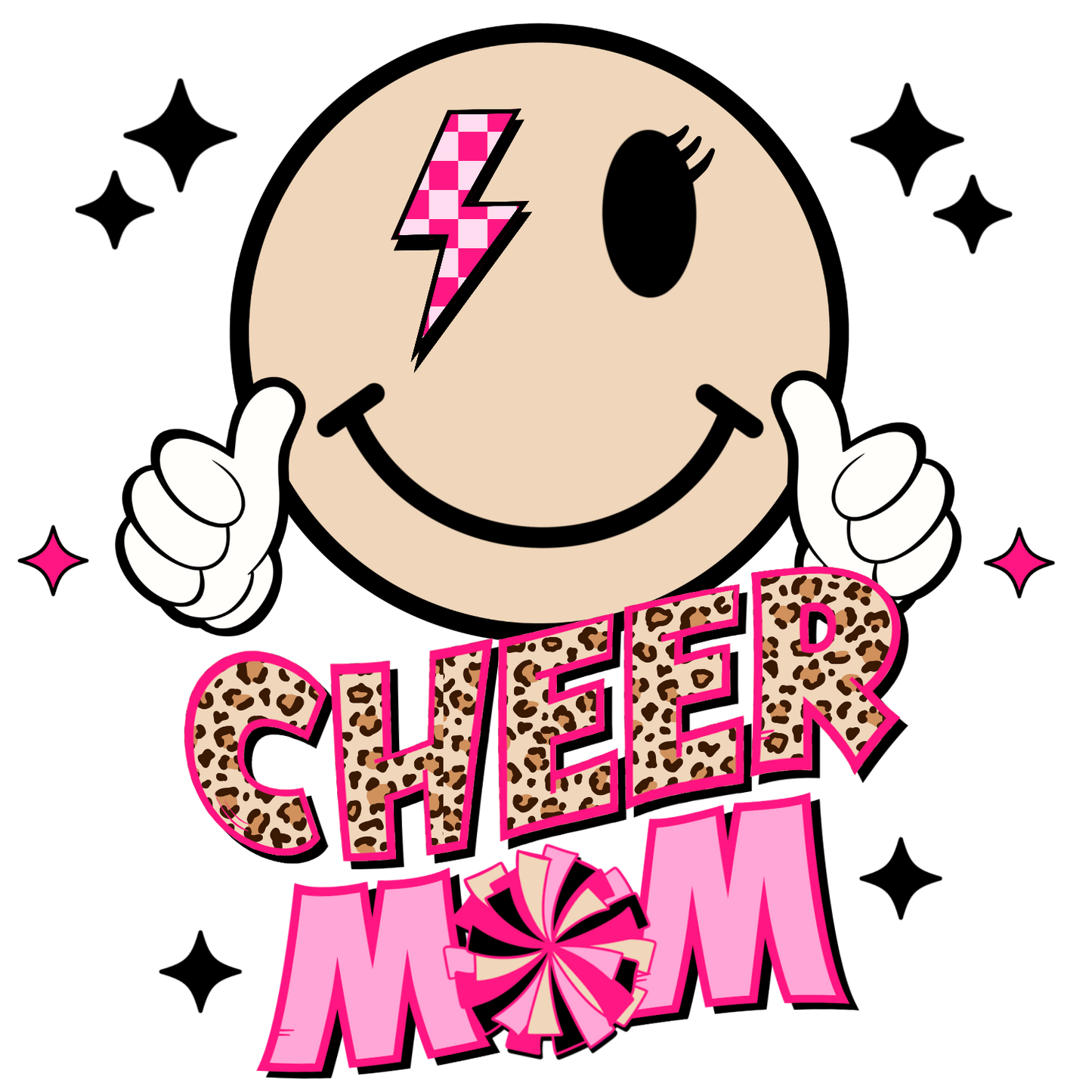 Cheer mom dtf transfer set