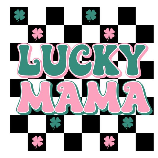 #2  lucky mama checkered dtf transfer