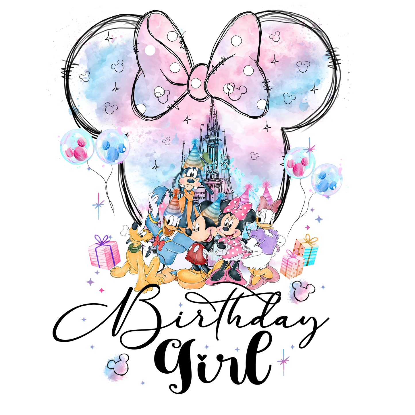 Birthday girldisney dtf transfer