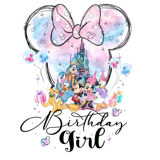 Birthday girldisney dtf transfer