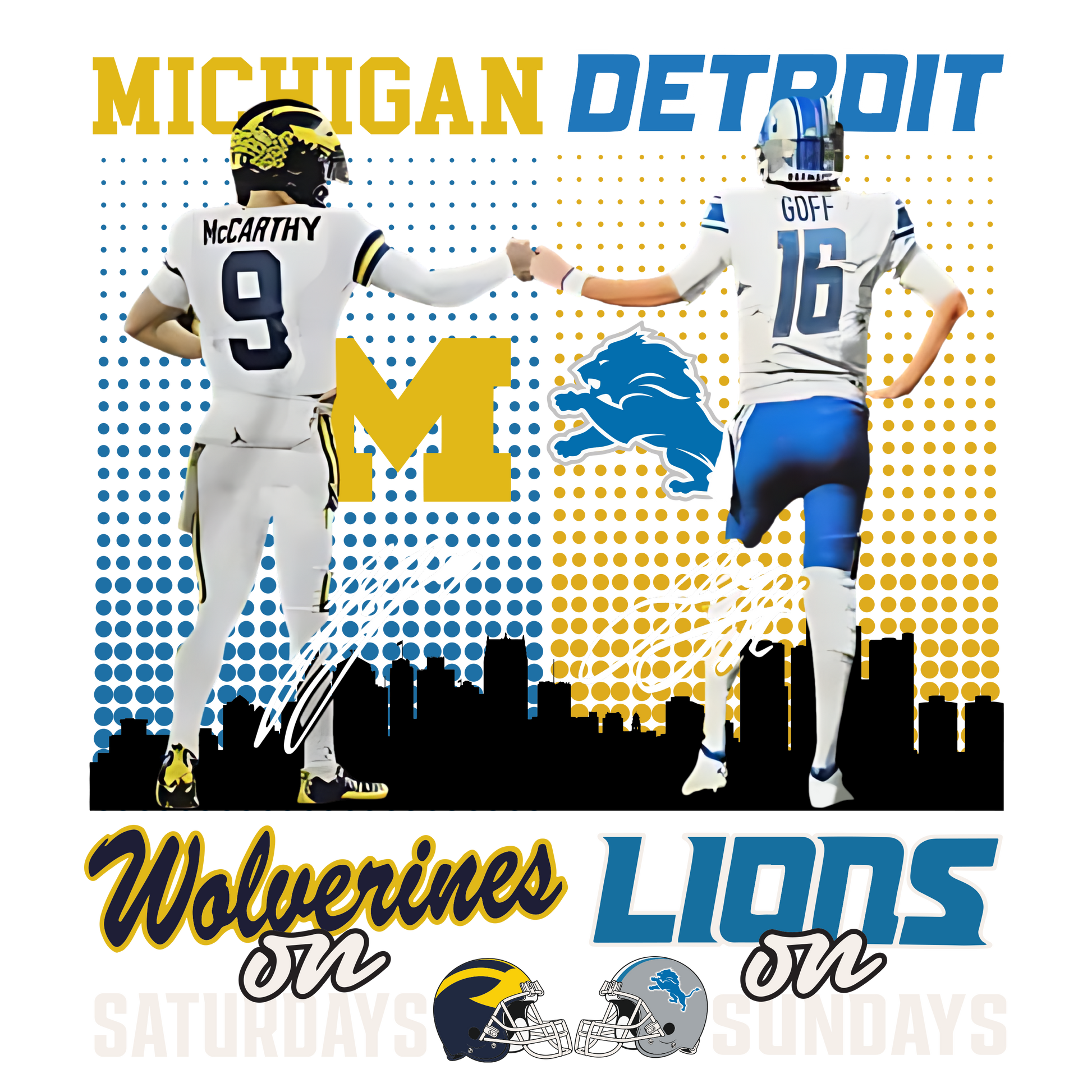 Michigan & Lions Dtf transfer - Hur&Co.