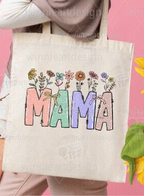 Mama flowers dtf transfer