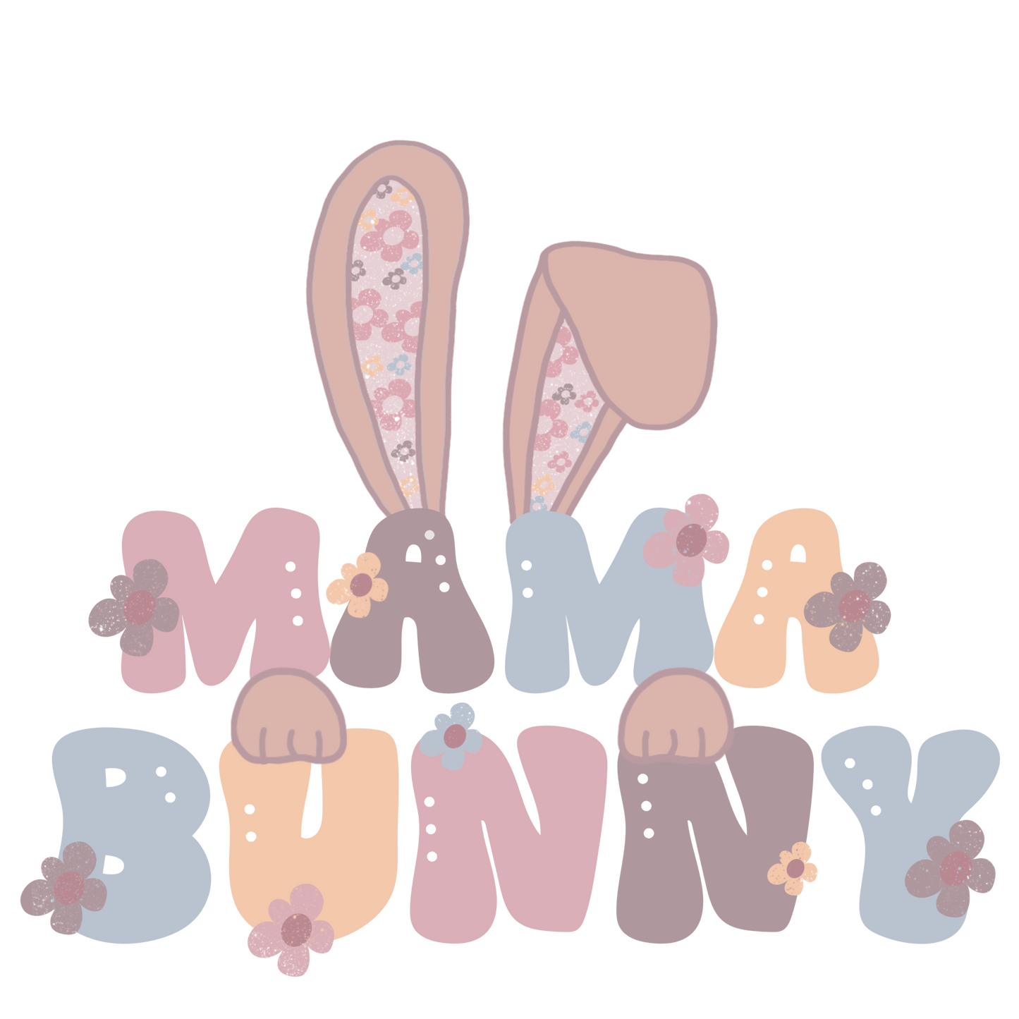 Mama bunny or mini bunny dtf transfer