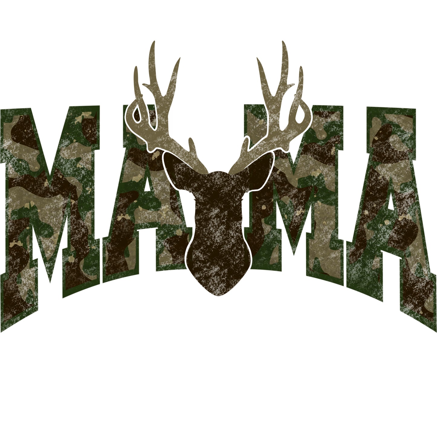 Camo Buck MAMA Dtf Transfer