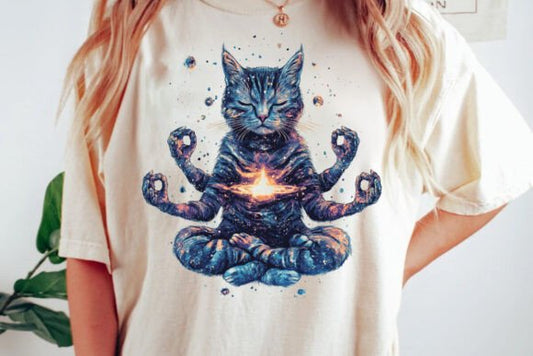 Meditating cat
