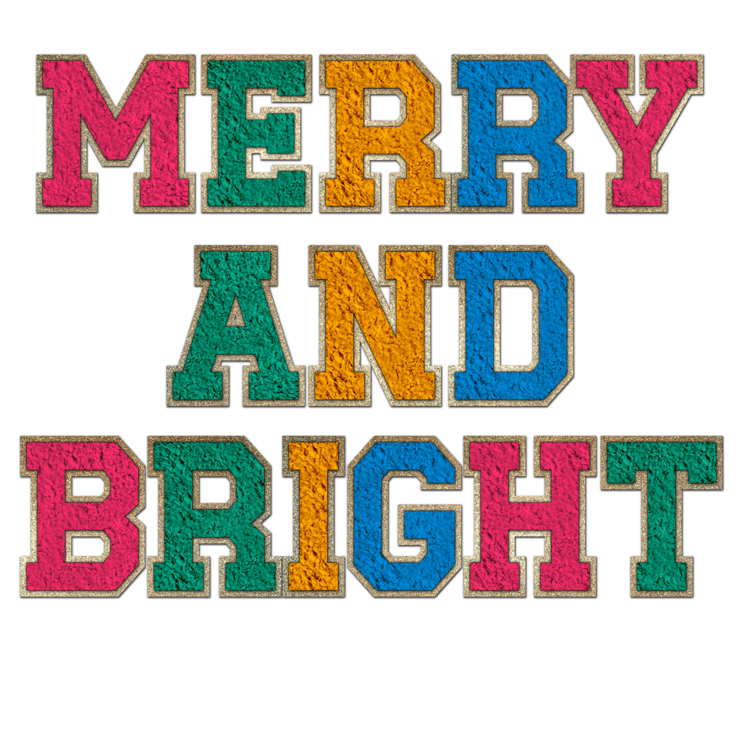 Faux Embroidery Merry & Bright