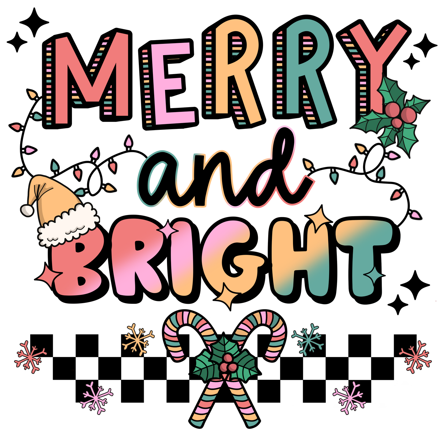 MERRY&BRIGHT DTF TRANSFER