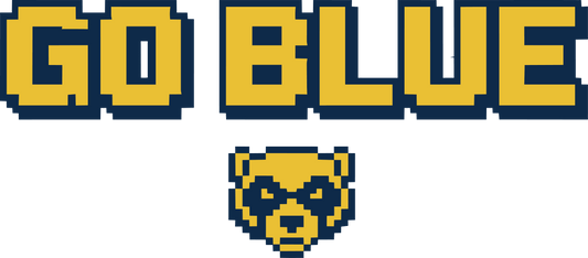 Go Blue pixels DTF TRANSFER