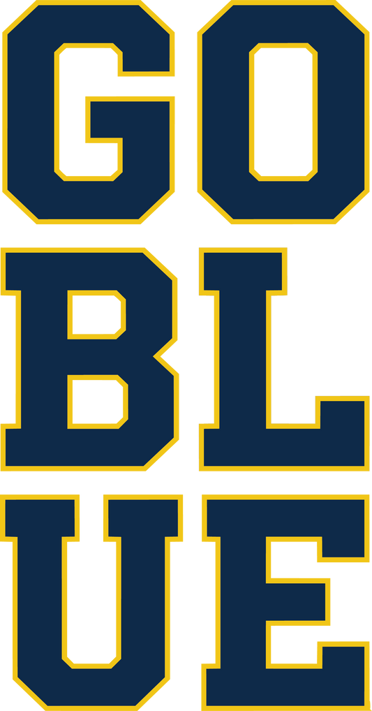 MICHIGAN GO BLUE stacked DTF TRANSFER