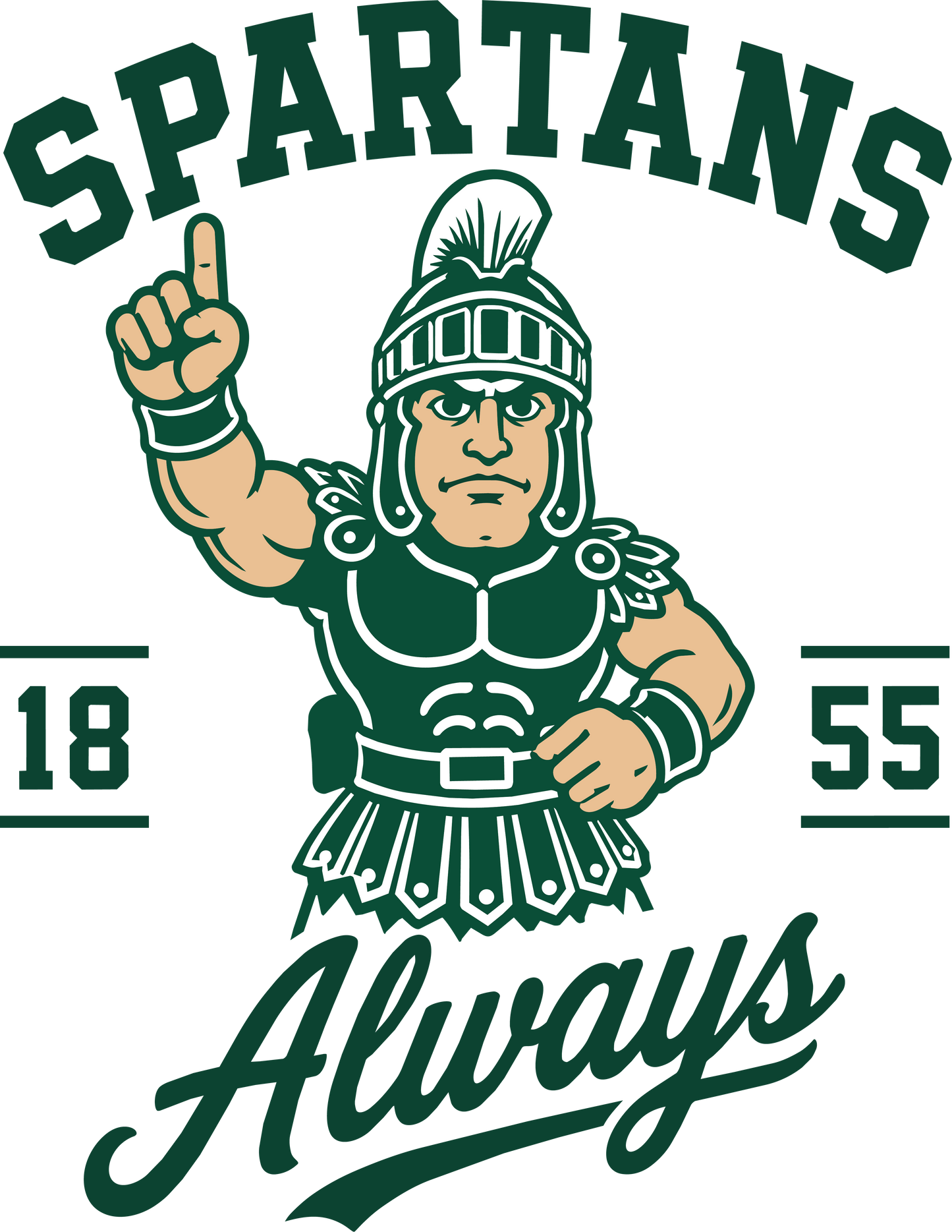 Michigan State Mascot Spartans always Dtf transfer
