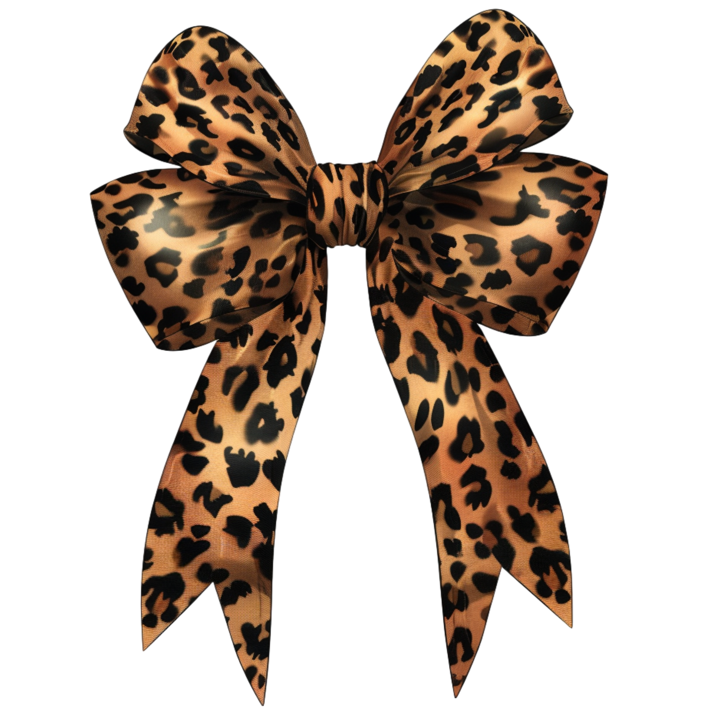 cheetah print bow dtf transfer