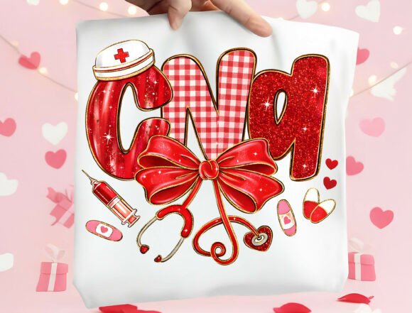 CNA stethoscope love ❤️dtf transfer