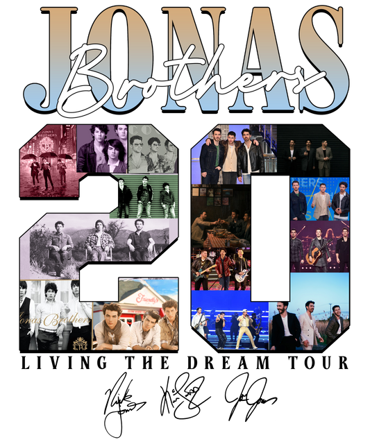 Jonas Brothers collage 20 years