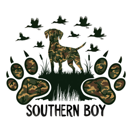 Camo Dog paws Dtf transfer