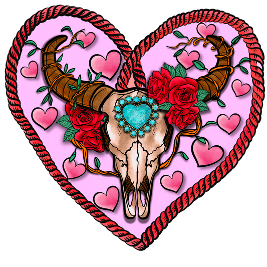 DTF TRANSFER HEART OF HORNS