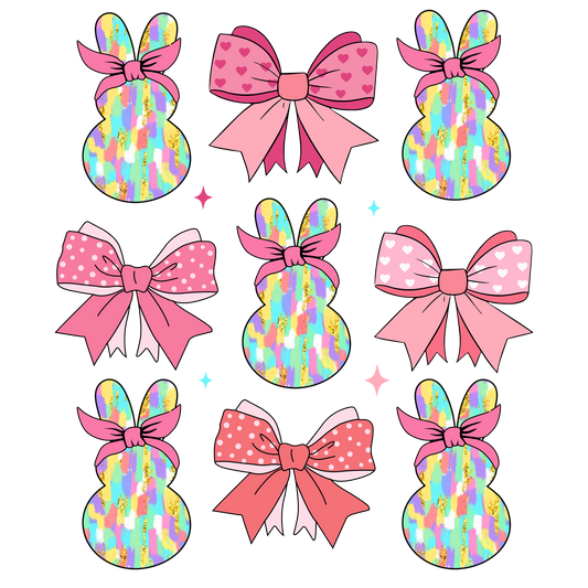 Pink Easter bunny & bow