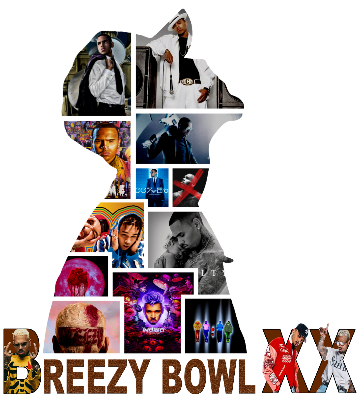 Chris Brown Breezy Collage
