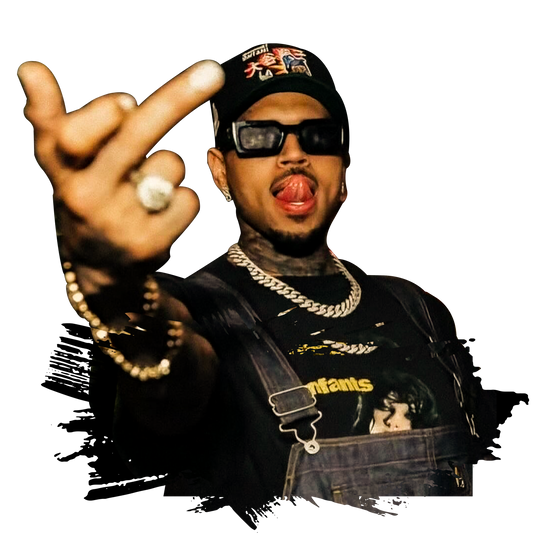 Chris Brown Breezy finger overalls